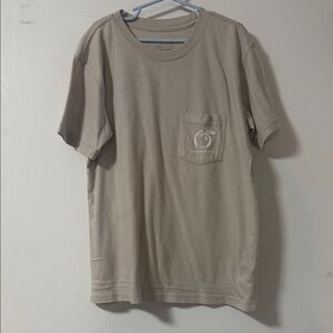 Peach State Pride Taupe Short Sleeve Pocket Tee- boys Small (6-8), EUC